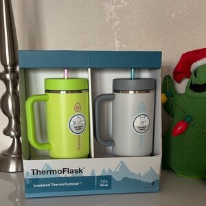 Insulated Tumbler Duo - Lime Green and Gray